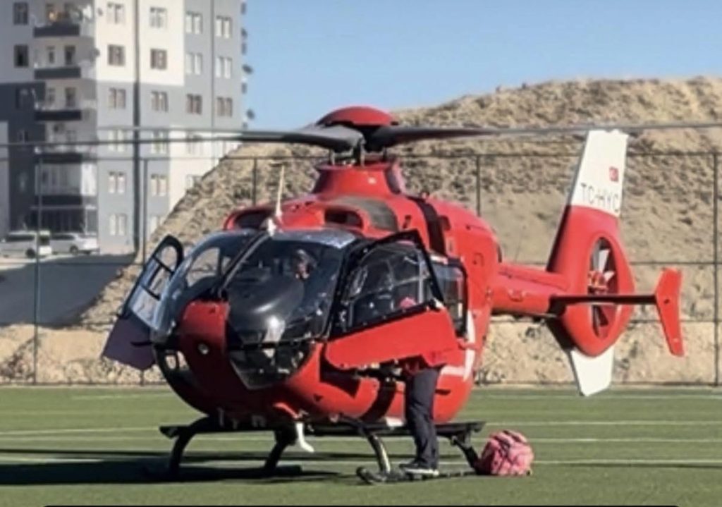 Kalp Krizi Geçiren Hasta Helikopter Ambulansla Malatya’ya Sevk Edildi