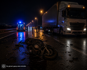 Tırla Çarpışan Motosikletin Sürücüsü Hayatını Kaybetti