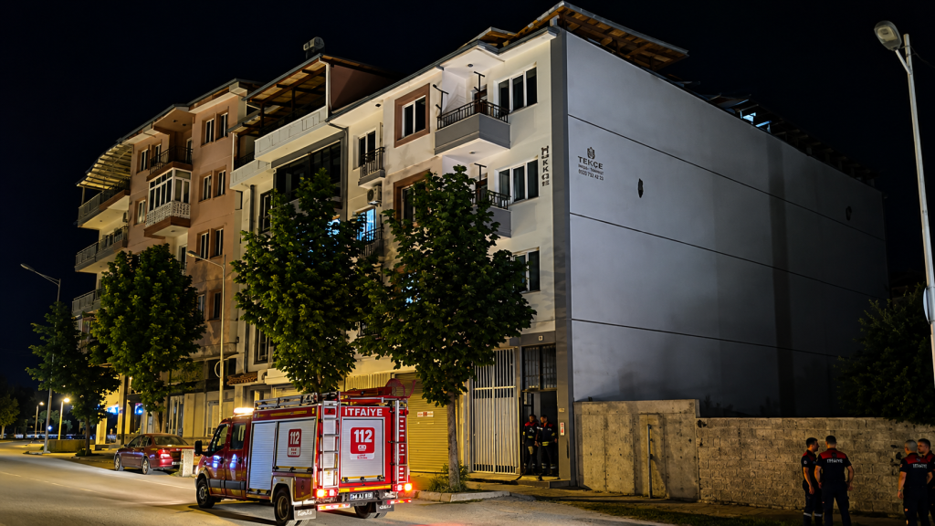 Halfettin’de Çatı Çöktü, Apartman Sakinleri Deprem Paniği Yaşadı